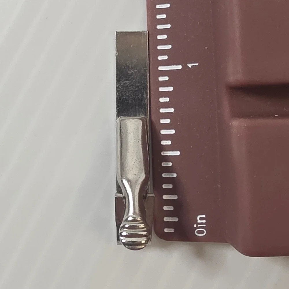 Unbranded Tie Clip 1.5in Silver Good Vintage Etched Metal Bar